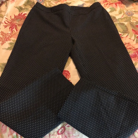 TALBOTS size 6 Polka-Dot FlatFront Pant Side-Zip - Picture 7 of 14